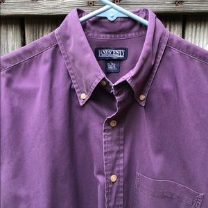 Lands End 100% Cotton Button Down Shirt GUC  M